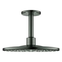 conjunto de ducha de techo con brazo 142 mm grohe rainshower smartactive 310 2 chorros anthracite 26477al0