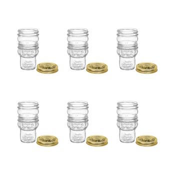 Juego de 6 tarros vidrio 27 cl