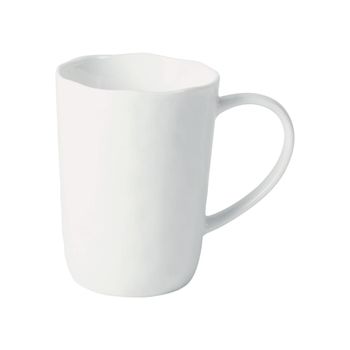 Taza de porcelana blanca