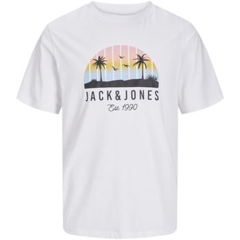 Jack & Jones Camiseta 12276250 JJPALM TEE SS CREW NECK MNI WHITE para niño