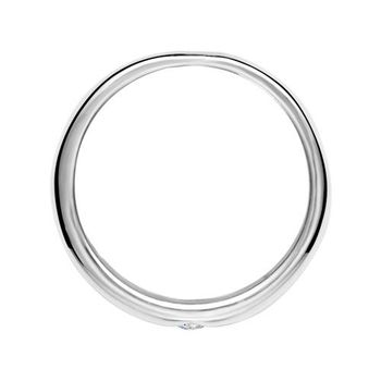 Anillo de bautizo de plata 925 pulida con circonitas