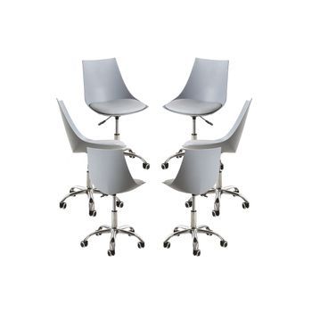 Pack 6 Sillas Blok Office - Gris Claro