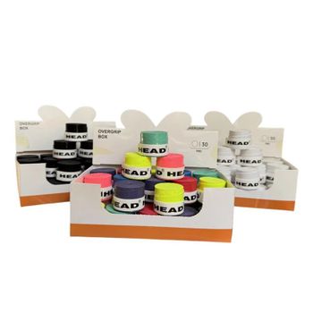 30 unidades de Overgrips para raqueta de tenis HEAD, con tacto seco, antideslizantes, para raquetas, y para pesca