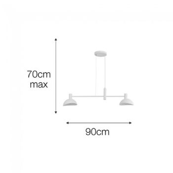 Lámpara de techo artistika (2 luces)