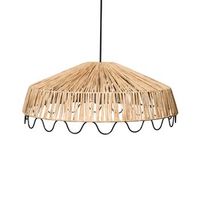 lampara colgante con pantalla tejida a mano lampara de techo estilo boho ratan rafia natural arenal