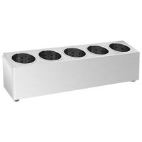 soporte para cubiertos 5 rejillas acero inoxidable rectangular vidaxl