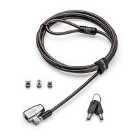 candado portatil kensington clicksafe 20 universal llave 18m 3 anclajes acero al carbon negro