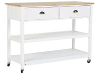 carrito de cocina  madera blanco