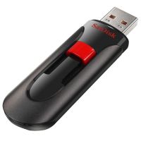 unidad flash usb sandisk cruzer glide 64gb usb 20 deslizante negro rojo