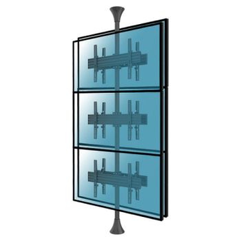 Kimex Soporte de Suelo/Techo para 6 Pantallas de TV 32''-75'' VESA 600x400 Máx 30Kg