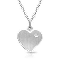 colgante esmerilado con cadena de plata 925