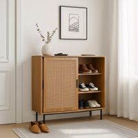 zapatero de madera con puertas correderas