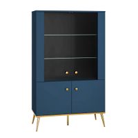 vajillero 4 puertas melamina azul