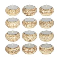 natural cream indian tealight holders