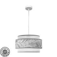 abrila colgante camerun de 1 luz con doble pantalla gris