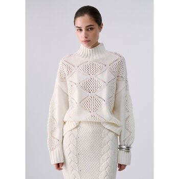 Liu Jo Jersey Jersey de cuello alto con abalorios y calados para mujer
