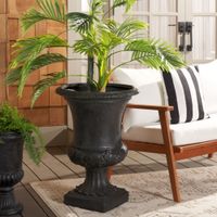 jardinera en resina negro