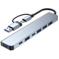 estacion de acoplamiento type-c 7 en 1 con adaptador usb usb204 usb30 usb-c data pd5w usb-c hub multipuerto divisor a