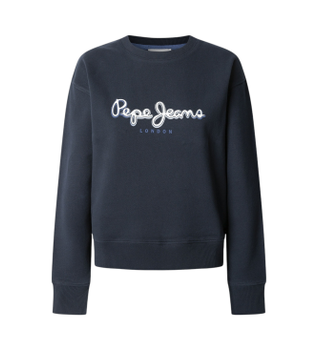 Pepe Jeans para mujer. PL581484 Sudadera Maddy marino (XL), Casual, Algodón, Sostenible