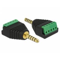 cambiador de genero para cables delock 44 mm a bloque de terminales negroverde