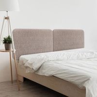 dhome cabecero tapizado liso redondeado tejido luxury para pared cabeceros absorbentes cabezal cama dormitorio ethnic brown 210cm dual