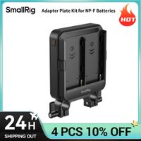 kit de placas adaptadoras smallrig para baterias tipo np-f para varillas lws de 15 mm compatible con ups d-tap dc 5521 y puertos usb-c salidas 5537