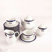 juego de te de porcelana blanca 27 piezas duisburg 12 tazas de te 12 platillos para tazas 1 tetera 1 lechera 1 azucarero estilo victoriano