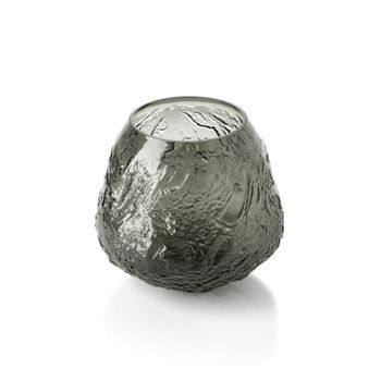 Jarrón de vidrio en negro 26,5x26,5x24cm