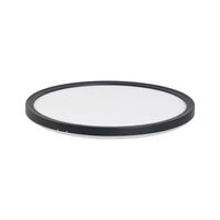 lampara led redonda empotrada en el techo plafon con mando a distancia negro velora