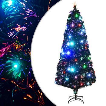 Árbol De Navidad | Decoraciones De Navidad Con Luces Y Soporte Fibra Óptica 210 Cm Cfw152855
