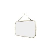 espejo de barbero rectangular niquel plateado 28 x 18 cm
