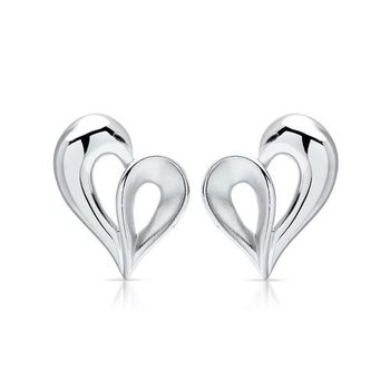 Pendientes corazón de plata 925