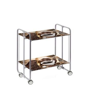 Carrito Auxiliar Plegable Bauhaus Con Ruedas – Armazón Metálico Gris, 2 Niveles, 4 Posiciones Ajustables,,41