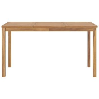 Mesa De Comedor De Jardín | Mesa De Exterior Madera Maciza De Teca 140x80x77 Cm