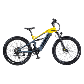 Bicicleta De Montaña Eléctrica Kimdyma K01, Batería De 48 V Y 20 Ah Con Sensor De Par, Amarilla