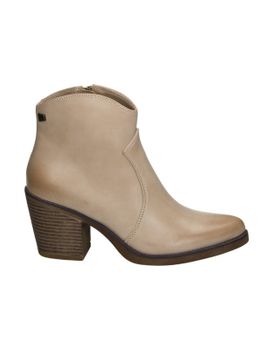 Botines De Tacón Mustang Tijuana 54155 Beige Para Mujer 36