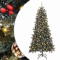 arbol de navidad artificial verde 240 cm pvc plastico y acero vidaxl