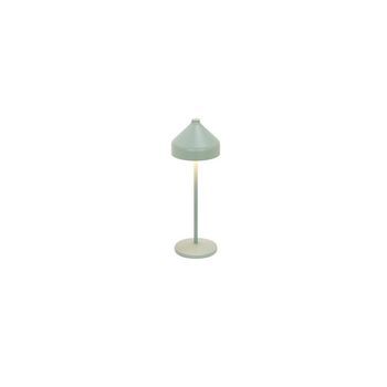 Lámpara De Mesa Led Amelie De Color Verde Hoja, Recargable Y Regulable, Color Azafrán