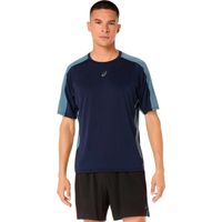 asics fujitrail elite camiseta de running hombres-azul oscuro gris