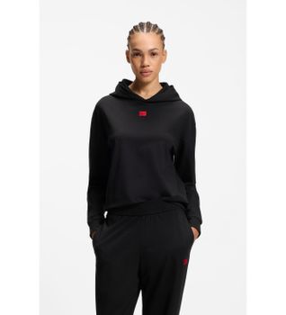 HUGO para mujer. 50556816 Sudadera Signature negro (S), Homewear, Algodón, Manga larga