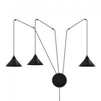 aplique de pared cerremo negro 3 luces