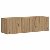 mueble tv de pared madera ingenieria roble artisan 100x30x30 cm vidaxl