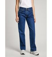 pepe jeans para mujer pl204844 jeans straight hw deep ocean 2732 azul casual algodon denim sostenible