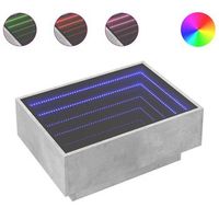 mesa de centro y led madera ingenieria gris hormigon 70x50x30cm vidaxl