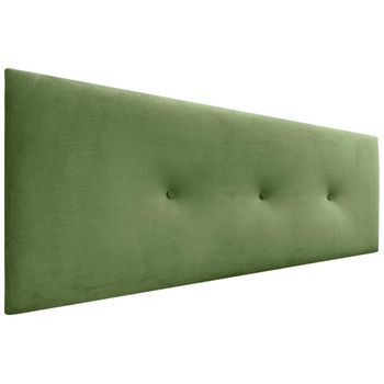 Dhome Cabecero De Terciopelo Liso Con Botones 135x60 Camas 120/135/140 - Verde Selva