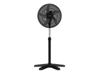 ventilador de pie - rowenta turbo essencial vu3110 40w 3 velocidades altura regulable silencioso 5 aspas negro