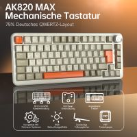 teclado mecanico para juegos ajazz ak820 version alemana teclado aleman diseno iso-de qwertz perilla de volumen intercambiable en caliente regalo navideno