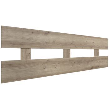 Dhome Cabecero Roble 150cm Horizontal Estilo Valla Madera Reciclada Dm Herrajes Incluidos (150cm Horizontal Valla, Roble)