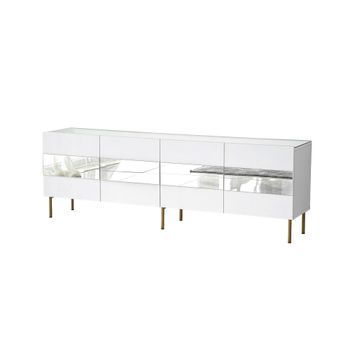 Mueble Tv Leon Blanco Oro
