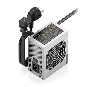 Fuente de alimentación AISENS ASPC-500SFX-PSE 500W CE RoHS con botón encendido